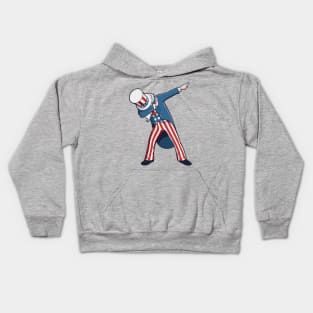 Dabbing Uncle Sam 4th of July Kids Hoodie